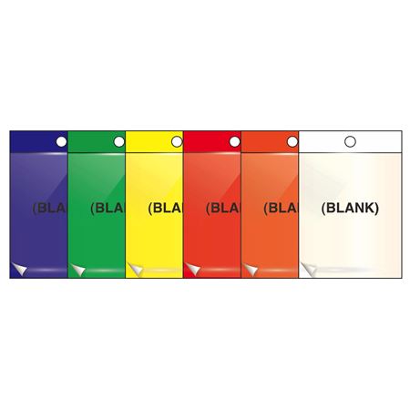 Colorful Blank Self-Laminating Vinyl Tags 3 1/2 x 5